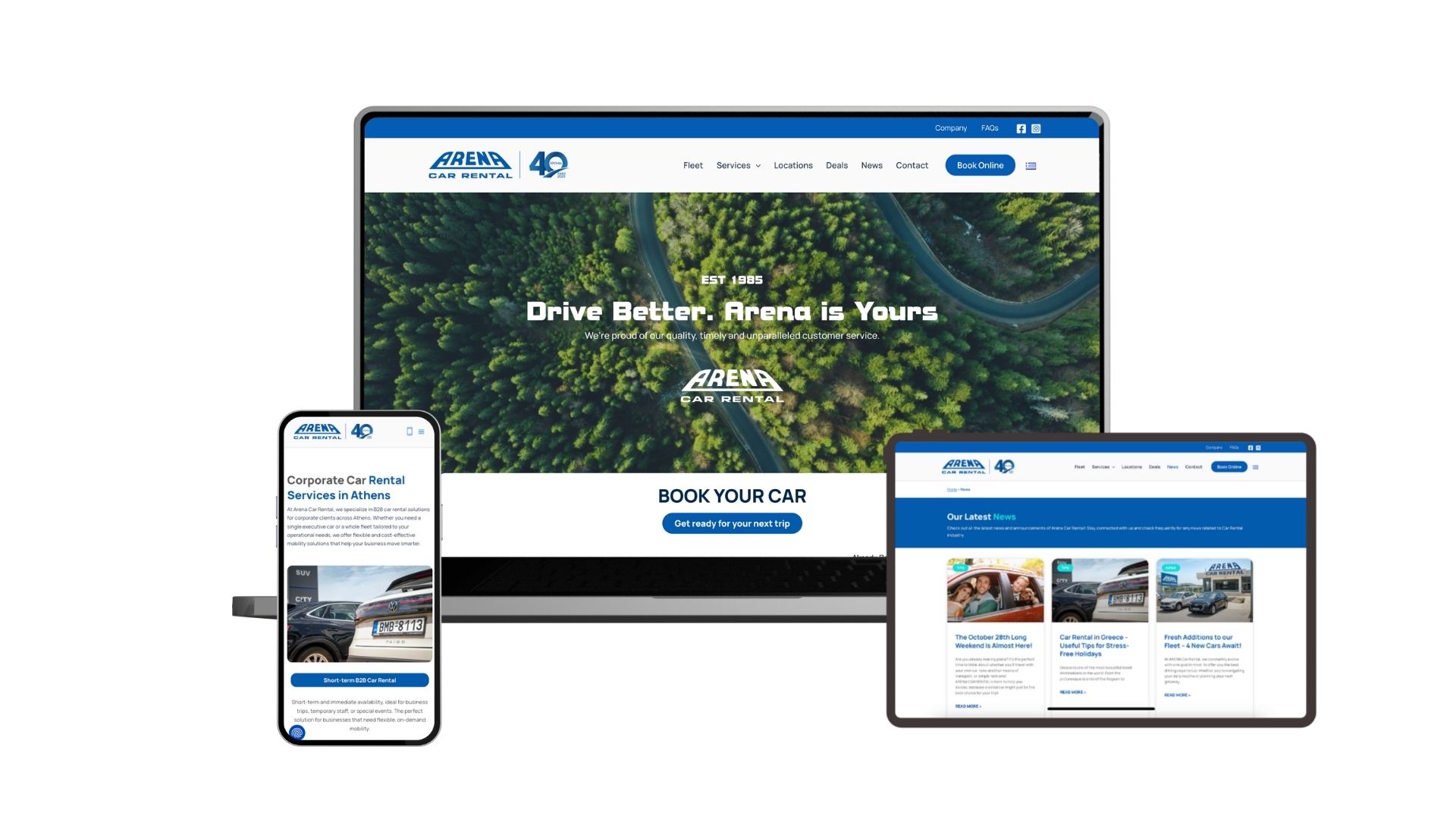 Arena Car Rental – Website Design & Development
